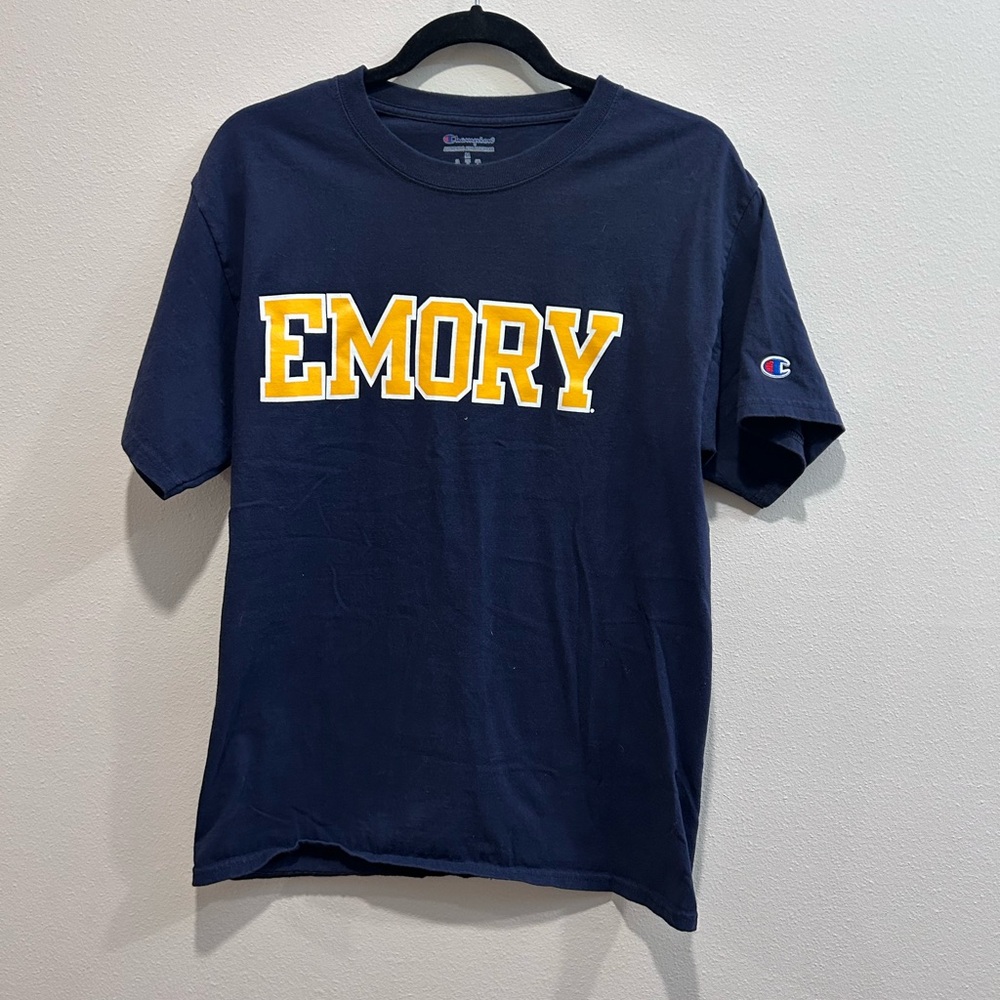 Champion Dark Blue Emory University Short Sleeve Tee, M NEW